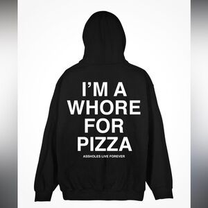 I’m a whhooo for pizza hoodie size large !